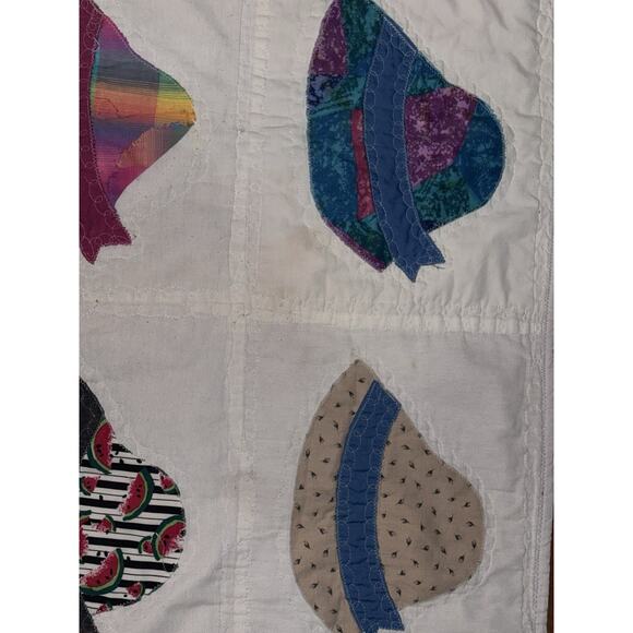Vintage Homemade Ladies Hat Quilt- Has Callouts - Picture 13 of 16